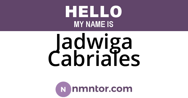 Jadwiga Cabriales