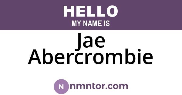 Jae Abercrombie
