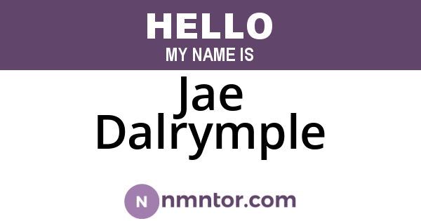 Jae Dalrymple