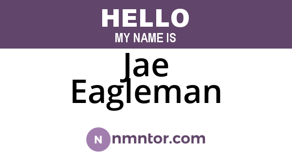 Jae Eagleman