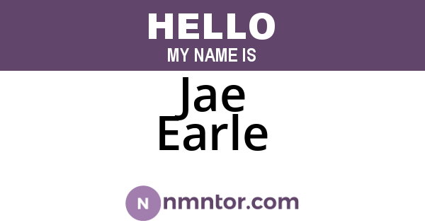 Jae Earle