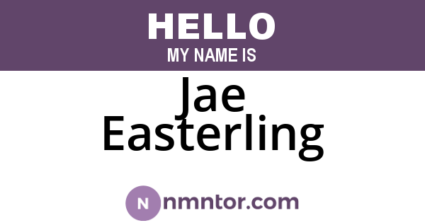 Jae Easterling