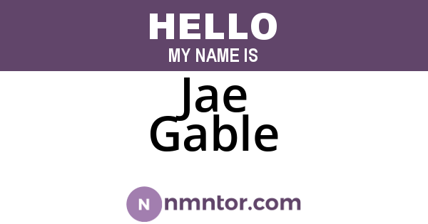 Jae Gable