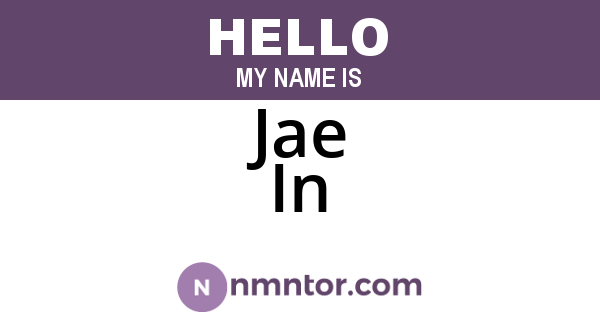 Jae In