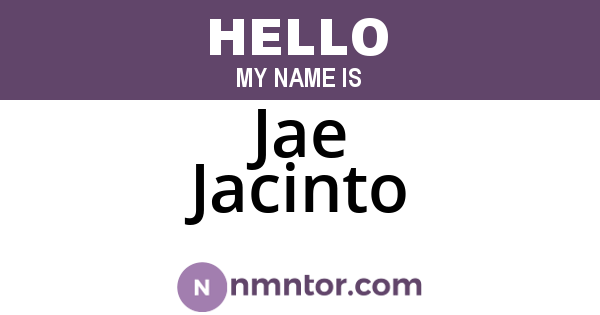 Jae Jacinto