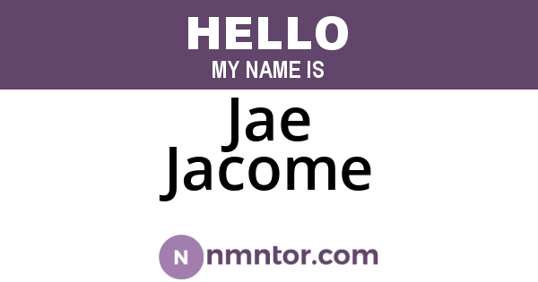 Jae Jacome