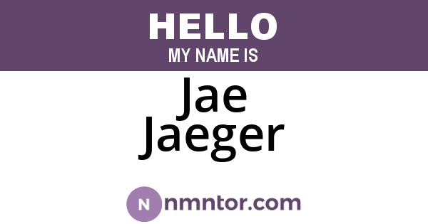 Jae Jaeger