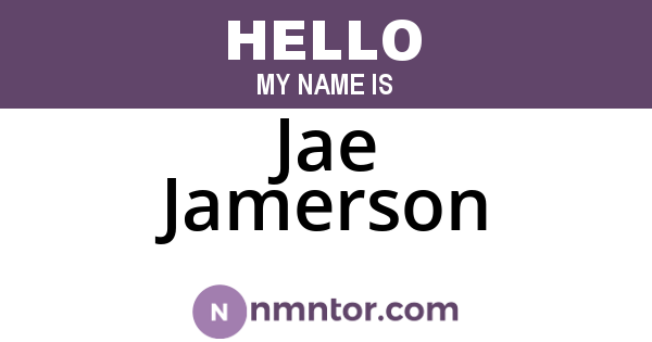 Jae Jamerson