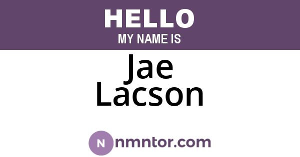 Jae Lacson
