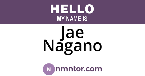 Jae Nagano