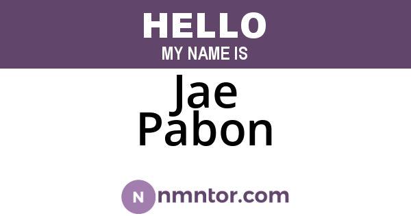 Jae Pabon
