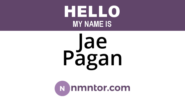Jae Pagan