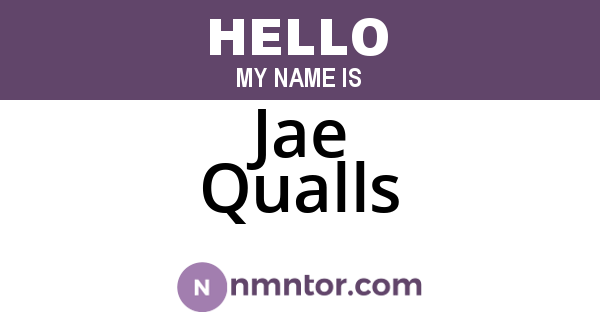 Jae Qualls