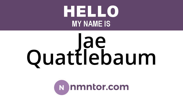 Jae Quattlebaum