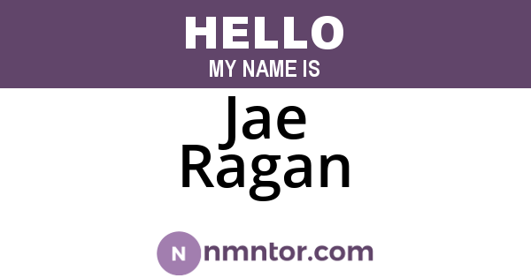 Jae Ragan