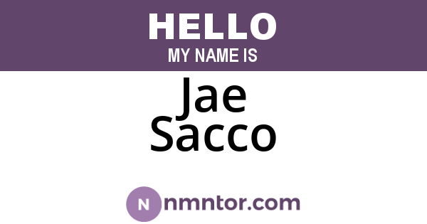 Jae Sacco