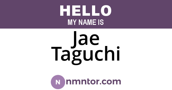 Jae Taguchi