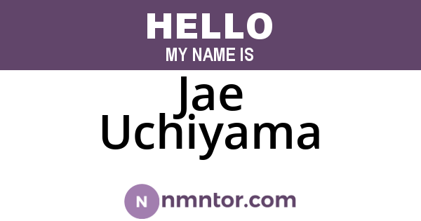Jae Uchiyama