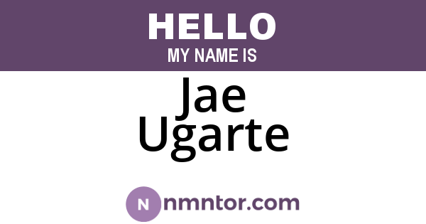 Jae Ugarte
