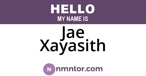 Jae Xayasith