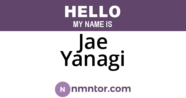 Jae Yanagi