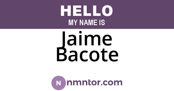 Jaime Bacote