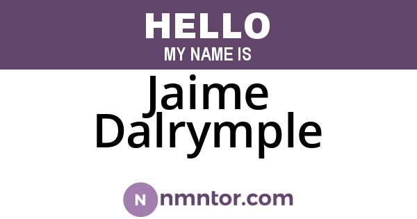Jaime Dalrymple