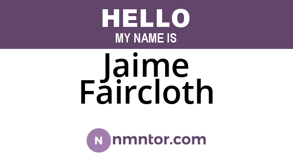 Jaime Faircloth