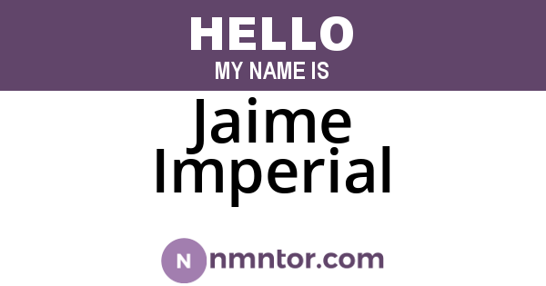Jaime Imperial