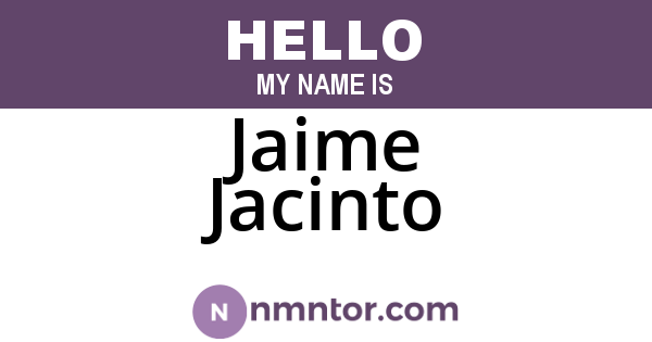 Jaime Jacinto