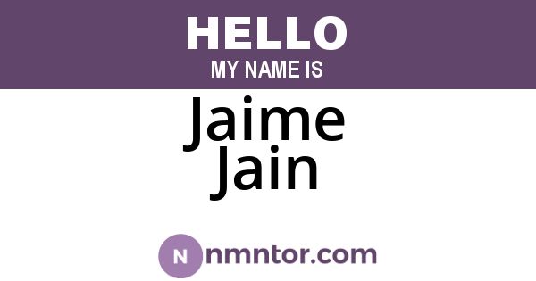 Jaime Jain