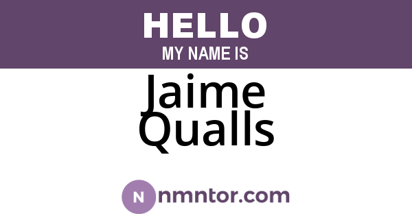 Jaime Qualls