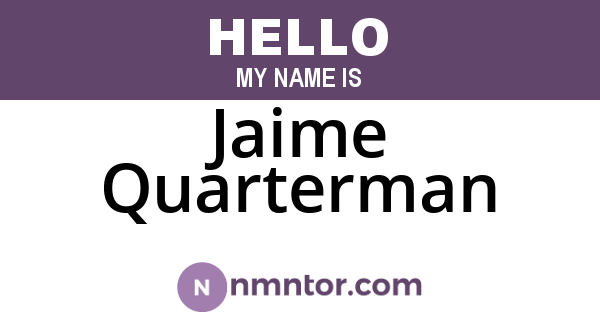 Jaime Quarterman