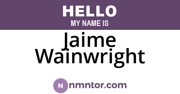 Jaime Wainwright