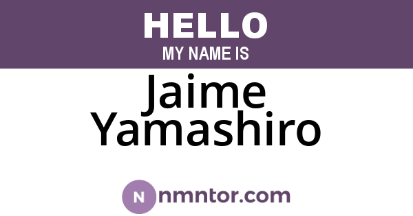 Jaime Yamashiro