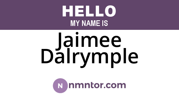 Jaimee Dalrymple