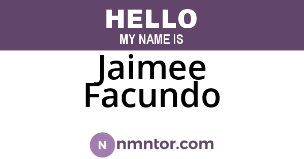 Jaimee Facundo