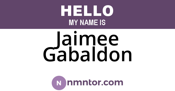 Jaimee Gabaldon