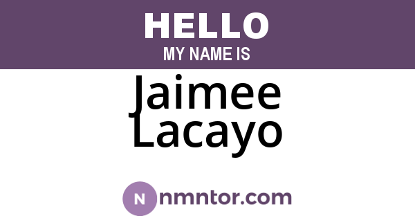Jaimee Lacayo