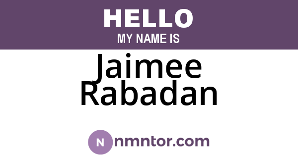 Jaimee Rabadan