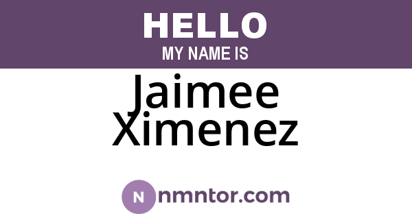 Jaimee Ximenez
