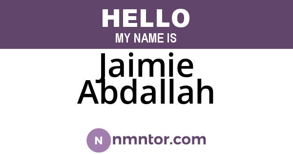 Jaimie Abdallah