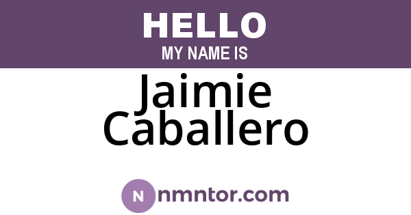 Jaimie Caballero