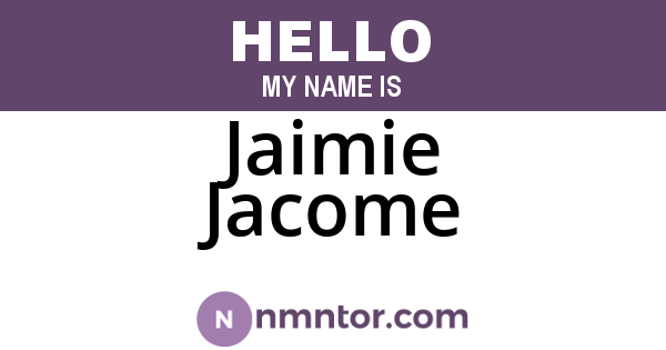 Jaimie Jacome