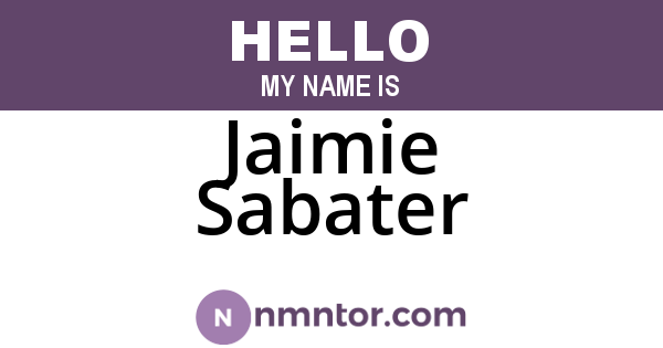 Jaimie Sabater