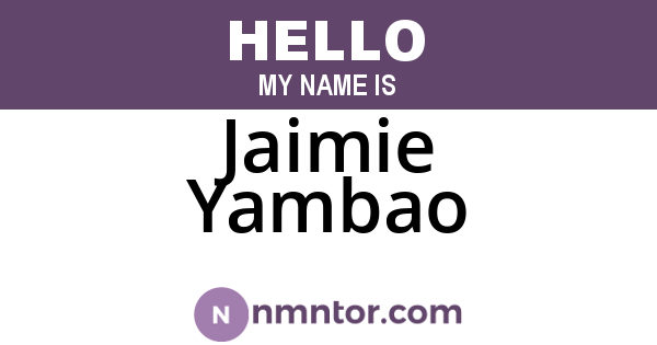 Jaimie Yambao