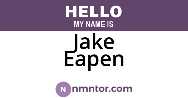 Jake Eapen