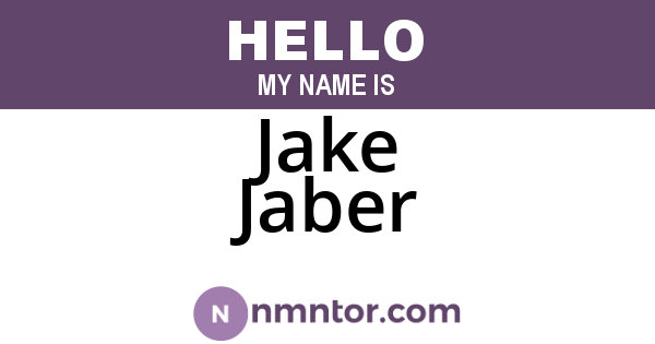 Jake Jaber