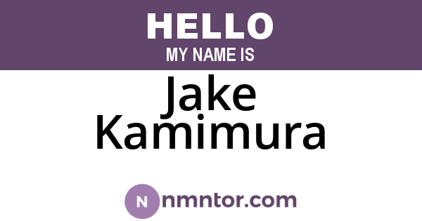 Jake Kamimura