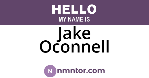 Jake Oconnell